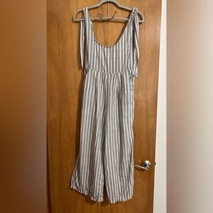 Don’t Ask Why Shoulder? Tie Striped Romper Size OS